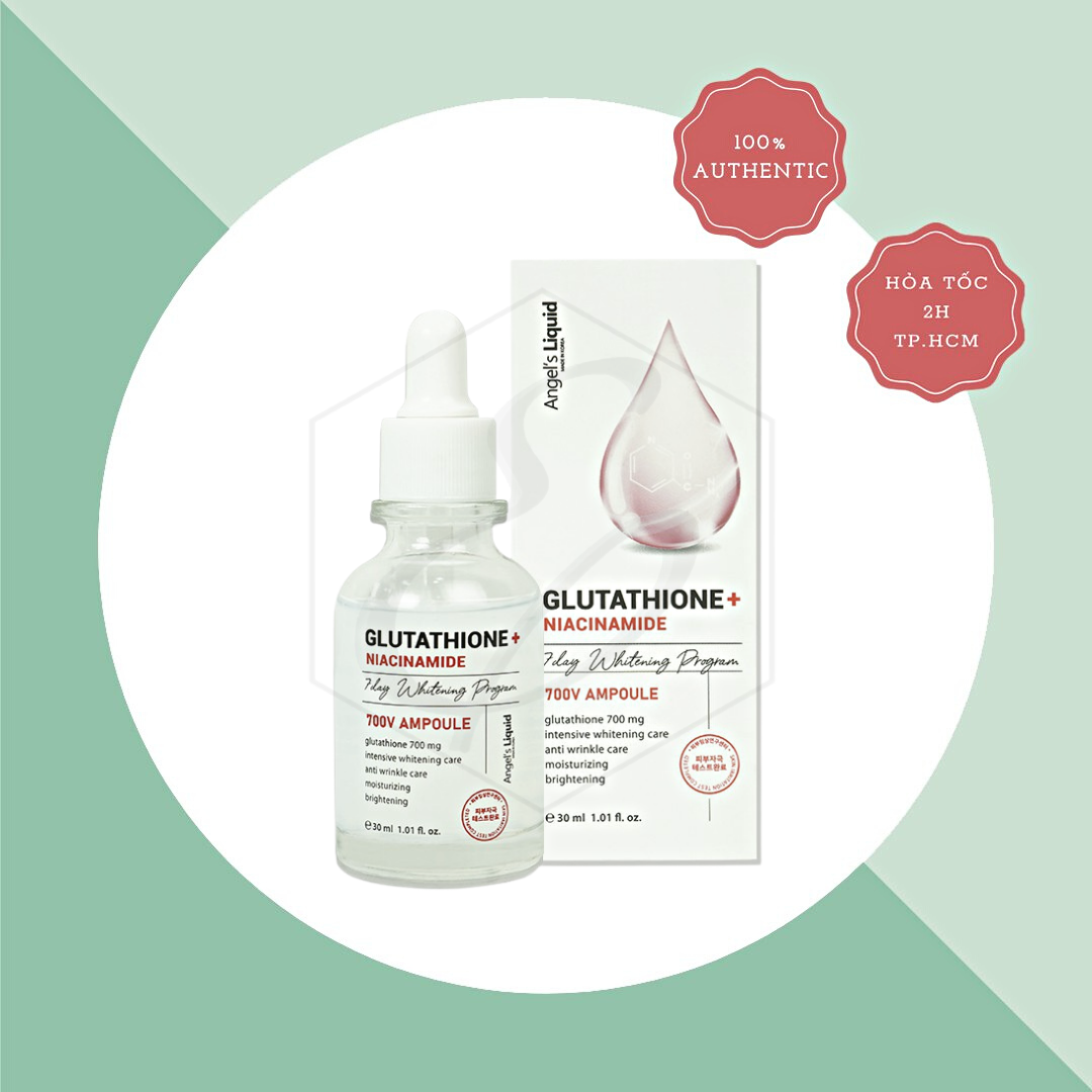 Tinh chất dưỡng trắng, làm mờ nám Angel's Liquid Glutathione Niacinamide 7Day Whitening Program 700V Ampoule - 30ml